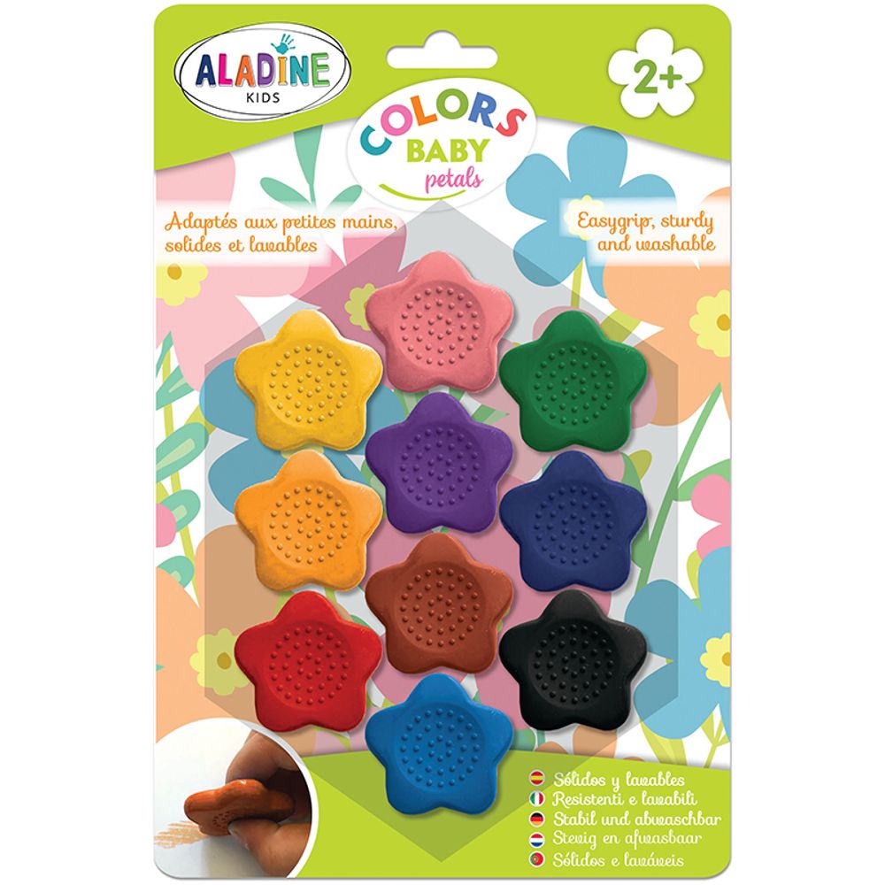 Levně Aladine Vícehranné voskovky Aladine Color Baby Petal - 10 barev