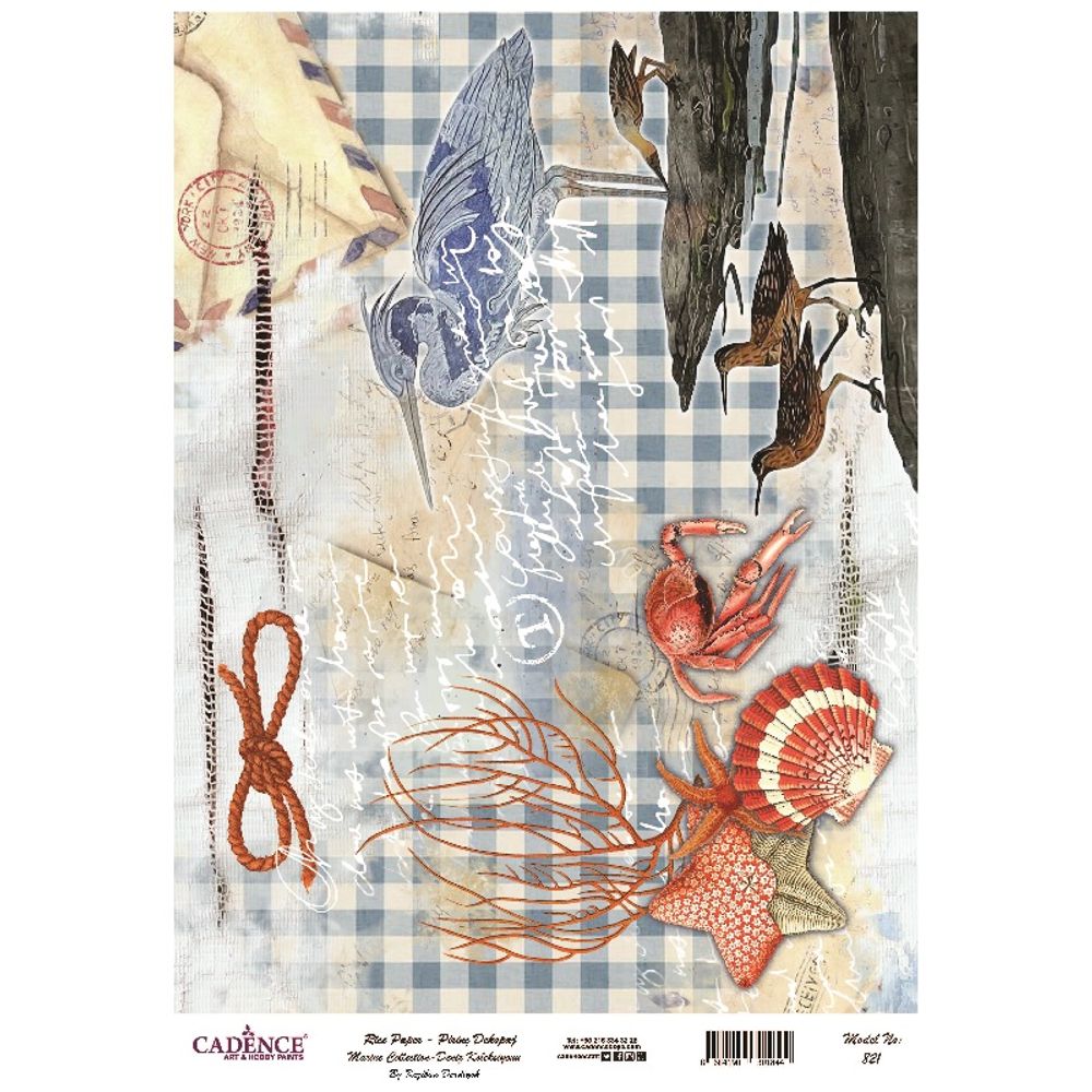 Levně Cadence Rýžový papír Cadence - Mořští živočichové - VYBERTE VELIKOST - Rýžový papír Cadence, A3 - Mořští živočichové