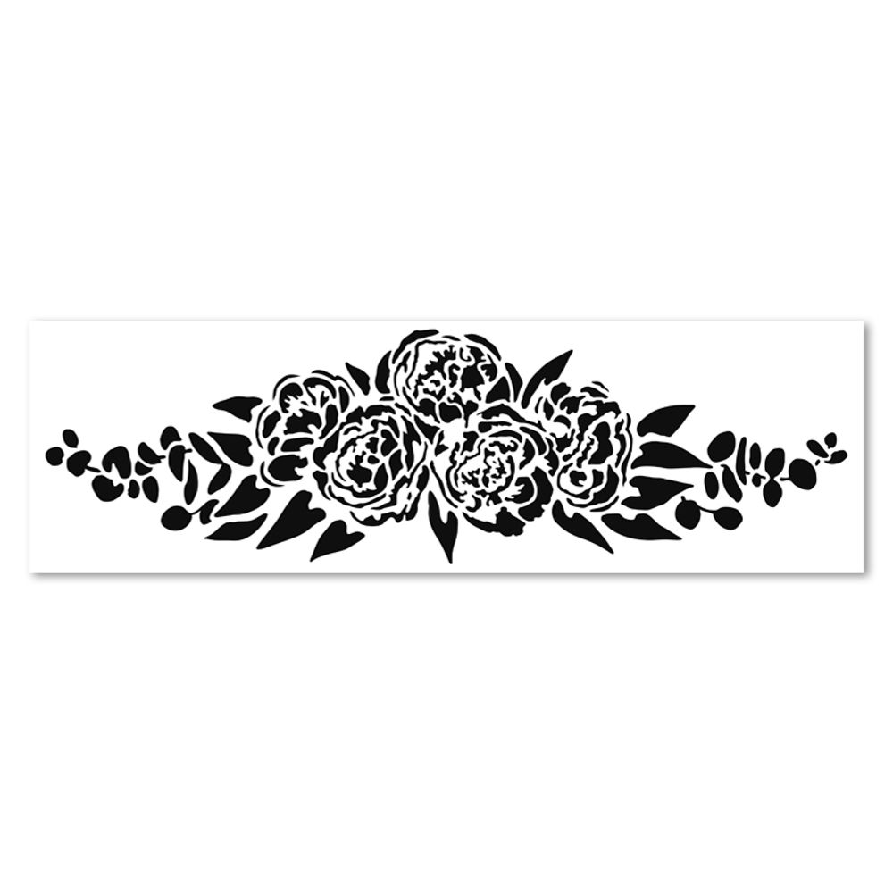 The Crafter´s Workshop Šablona TCW 16,5"x6" (42x15 cm) - Peony Spray