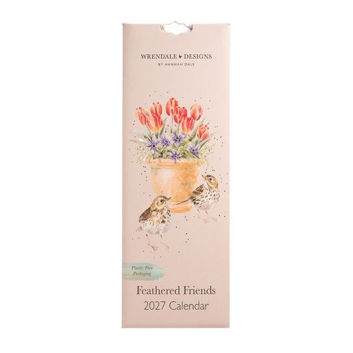 Kuchyňský kalendář 2027 Wrendale Designs "Feathered Friends" - Ptáčci
