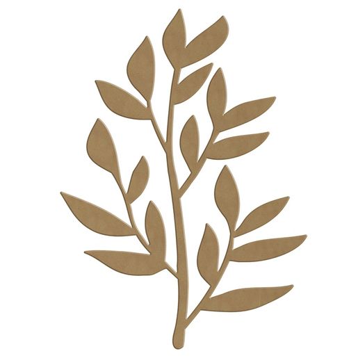 Dřevěný výřez k dekoraci Gomille, 21,4x29,5 cm - Větev, krátká