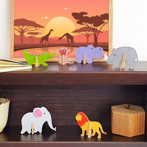 Dřevěná hrací sada k dotvoření Gomille - Safari
