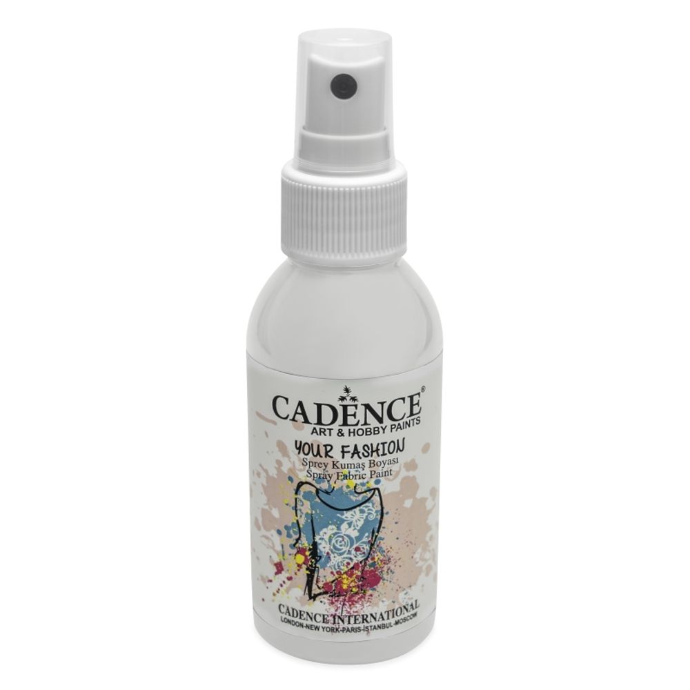 Levně Cadence Barva na textil Cadence Your Fashion, 100 ml - VYBERTE ODSTÍN - Barva na textil ve spreji Cadence Your Fashion, 100 ml - white, bílá