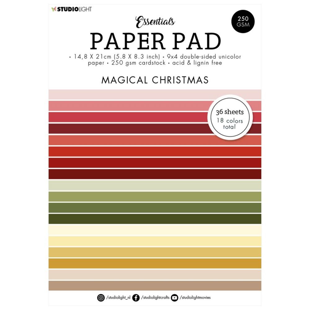 Studio Light Blok barevných papírů Studio Light "Magical Christmas", A5, 36 l. - Kouzelné Vánoce