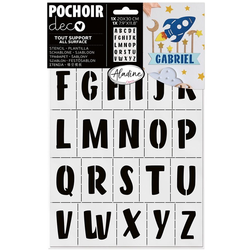 Aladine Šablona Aladine, 20x30 cm - Abeceda 2