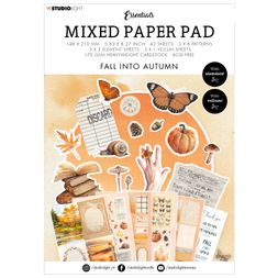 Kreativní blok Studio Light Mixed Paper Pad, A5, 42 l. - Podzimní pohoda