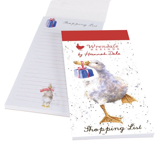 Nákupní seznam s magnetem Wrendale Designs "Christmas Duck" - vánoční Kachna