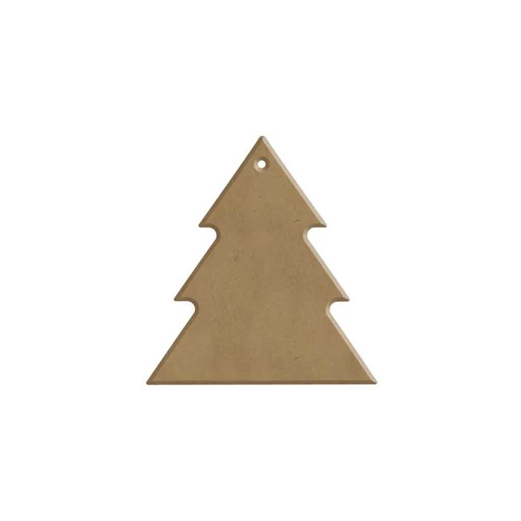 Dřevěný výřez k dekoraci Gomille, závěsný, 6x6 cm - Stromeček