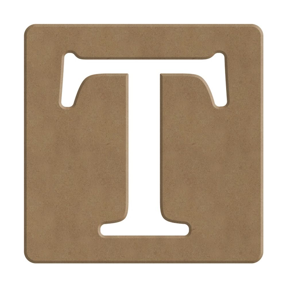 Gomille Dřevěný výřez k dekoraci Gomille, 10 cm - Scrabble abeceda - VYBERTE PÍSMENO - Dřevěný výřez k dekoraci Gomille, 10 cm - Scrabble písmeno T