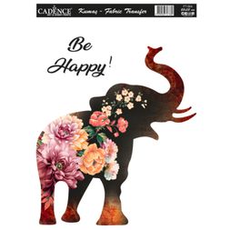 Transferový obrázek na textil Cadence, 25x35 cm - Květinový slon