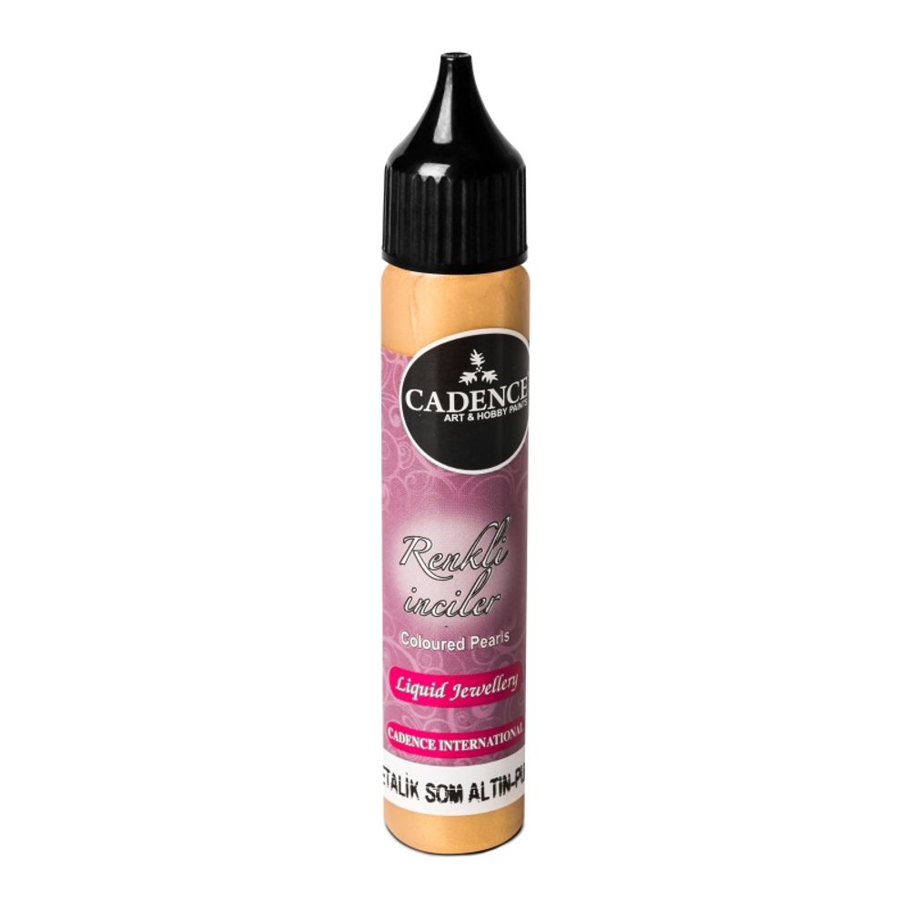 Metalické tekuté perly, 25 ml - zlatá CADENCE