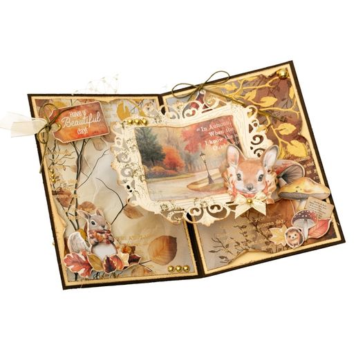 Blok s papírovými výseky Studio Light "Charming Autumn", A5, 20 l. - Líbezný podzim