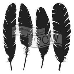 Šablona TCW - Four feathers - VYBERTE VELIKOST