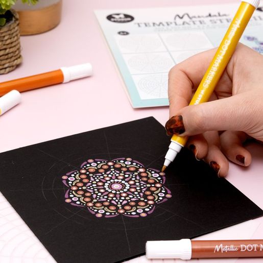 Fixy na tečkování Studio Light, 20 ks - metalické barvy