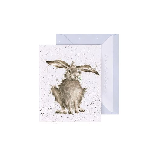 Dárková kartička Wrendale Designs "Hare-Brained" - Zajíc