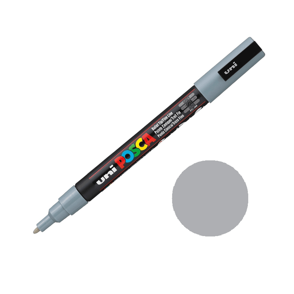 Levně Posca Akrylový fix Posca PC-3M - VYBERTE ODSTÍN - Akrylový fix Posca PC-3M - břidlicově šedý