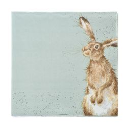 Papírové ubrousky Wrendale Designs "The Hare and the Bee", 33x33 cm - Zajíc