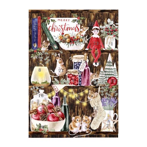 Adventní kalendář Wrendale Designs "The Christmas Pantry", A4 - Myšky
