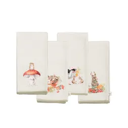 Látkové ubrousky Wrendale Designs "Garden Friends", 4 ks - Zahradní zvířátka