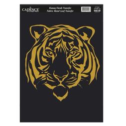 Nažehlovací nálepka Cadence, 21x30 cm, zlatá - Tygr