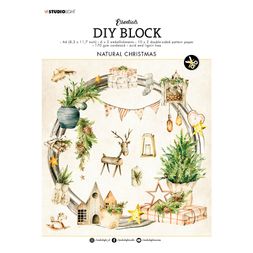 DIY Blok s výseky Studio Light, A4, 32 l. - Vánoce z přírodnin