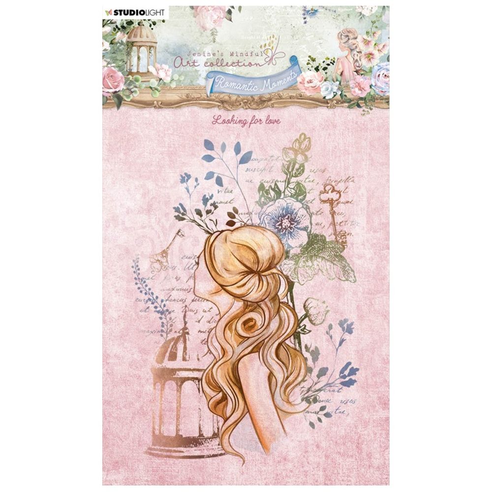 Studio Light Gelové razítko Studio Light "Romantic Moments", 9,4x13,7 cm - Otočená dáma