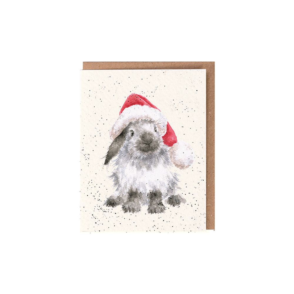 Wrendale Designs Dárková kartička Wrendale Designs "Ho Ho Ho" - Králík, vánoční