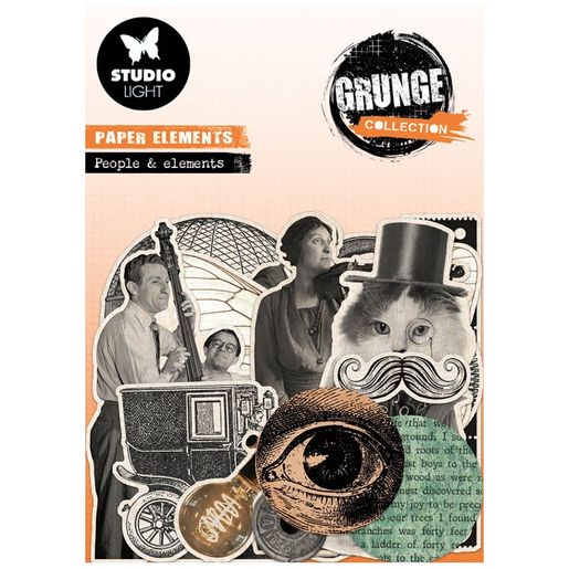 Papírové výseky Studio Light "Grunge", 47 ks - Vintage motivy