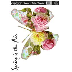 Transferový obrázek na textil Cadence, 25x35 cm - Květinový motýl