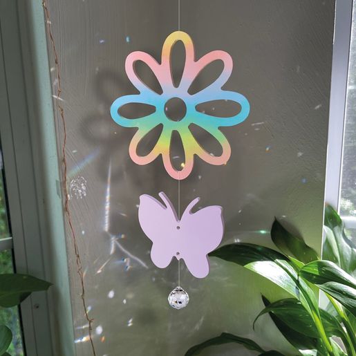 Lapač slunce k dotvoření Aladine - Motýl a květina