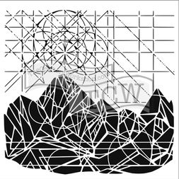Šablona TCW - Geometric landscape - VYBERTE VELIKOST