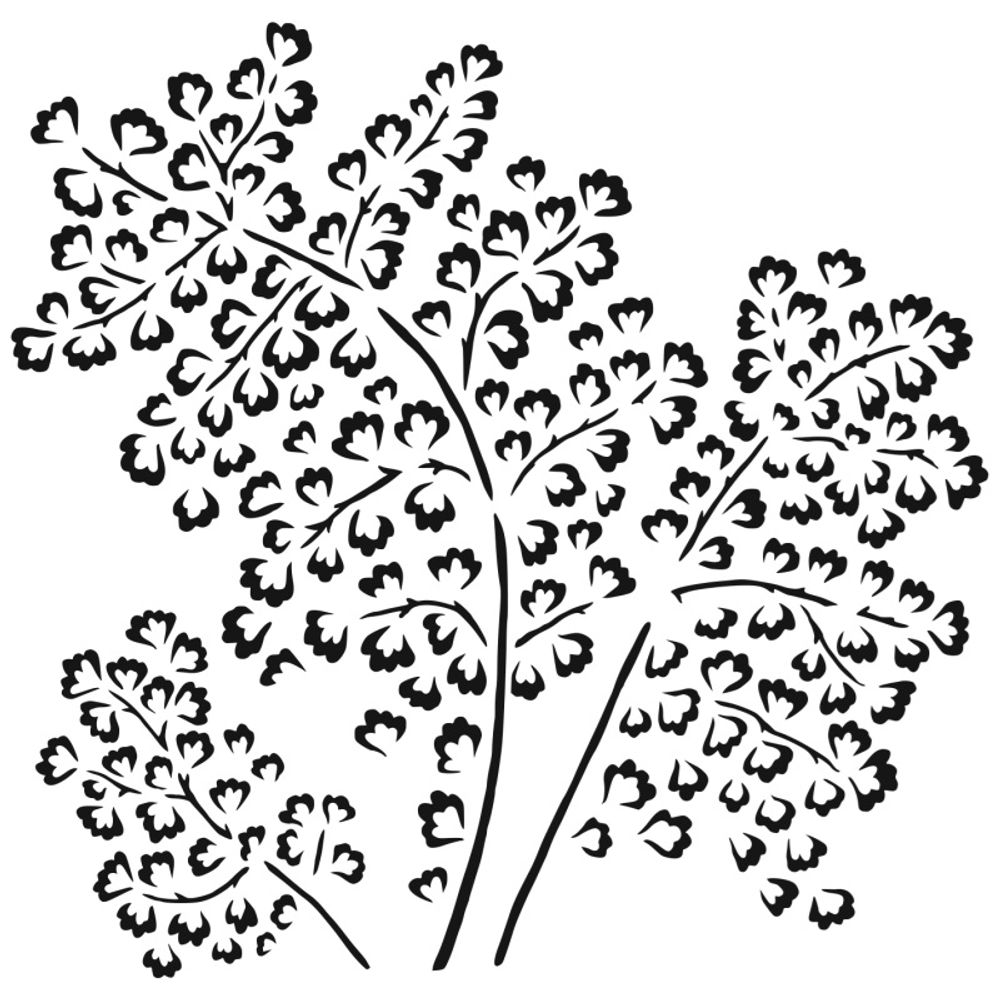 Levně The Crafter´s Workshop Šablona TCW 12"x12" (30,5x30,5 cm) - Maidenhair Fern