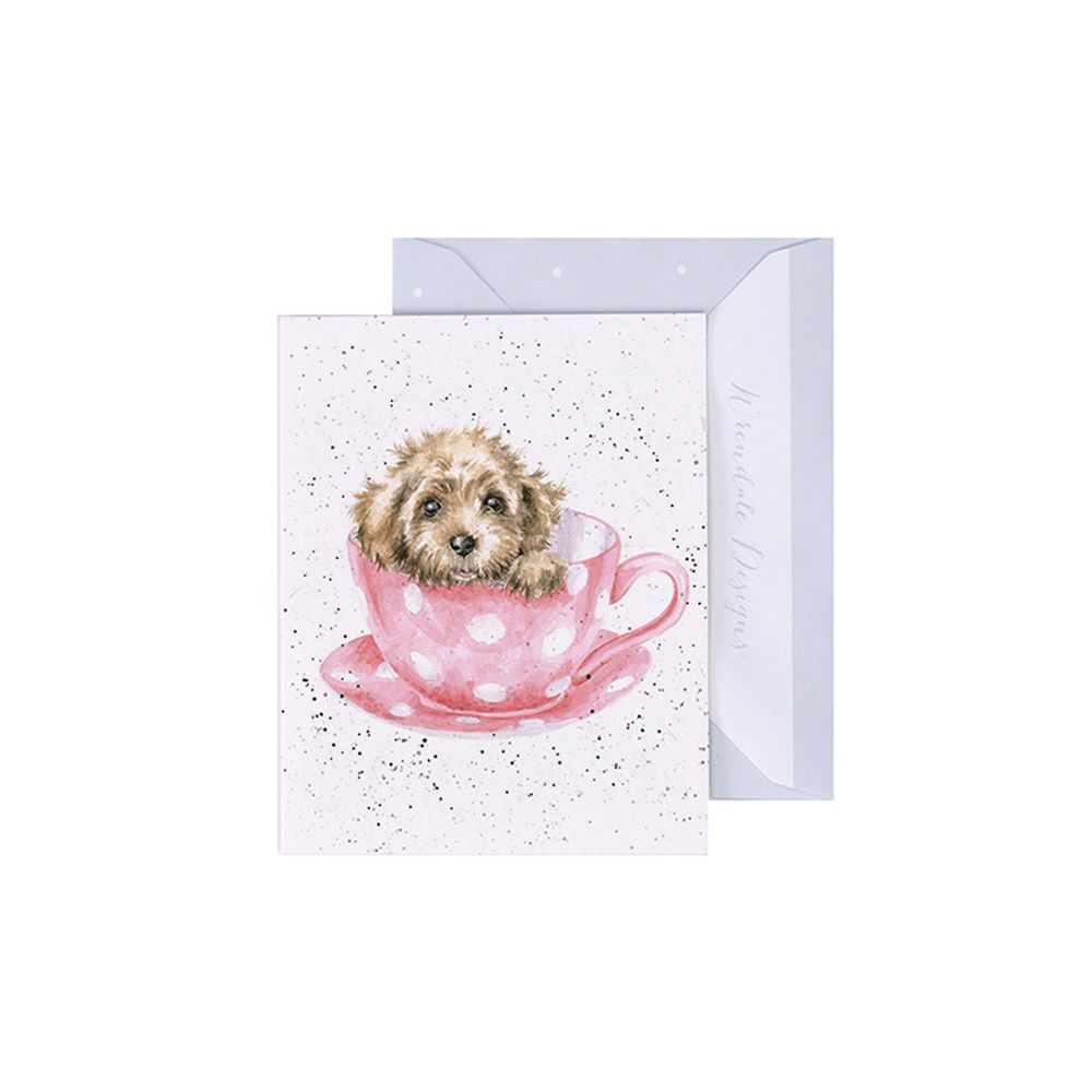 Wrendale Designs Dárková kartička Wrendale Designs "Teacup Pup" - Pes v hrnku