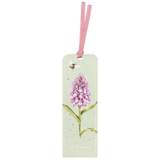 Záložka do knihy Wrendale Designs "Marsh Orchid" - Prstnatec a včelka