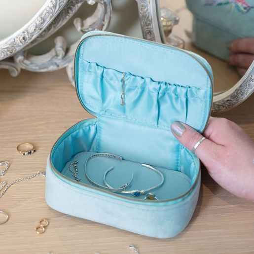Vyšívané cestovní pouzdro na šperky Wrendale Designs "Wisteria Wishes" - Kolibřík