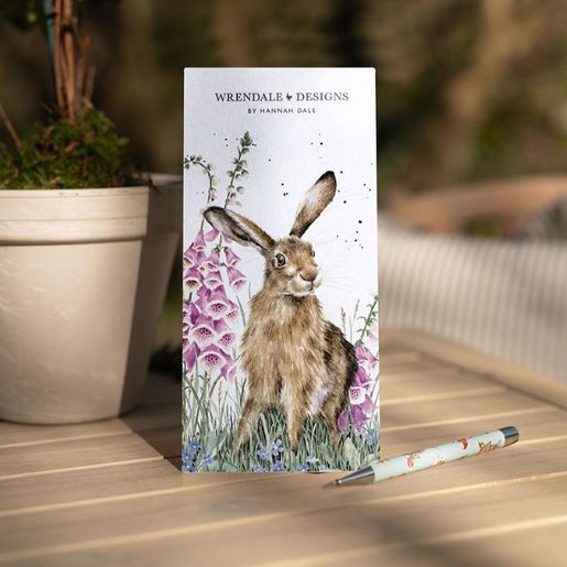 Nákupní seznam s magnetem Wrendale Designs "The Wild Garden" - Zajíc