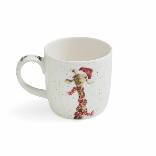 Vánoční porcelánový hrnek Wrendale Designs, "Ho Ho Ho", 0,31 l - Žirafa