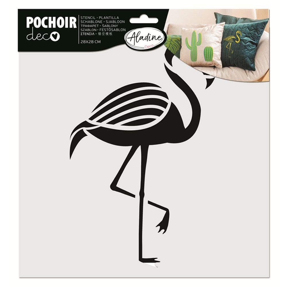 Šablona Pochoir Textile Plameňák Aladine