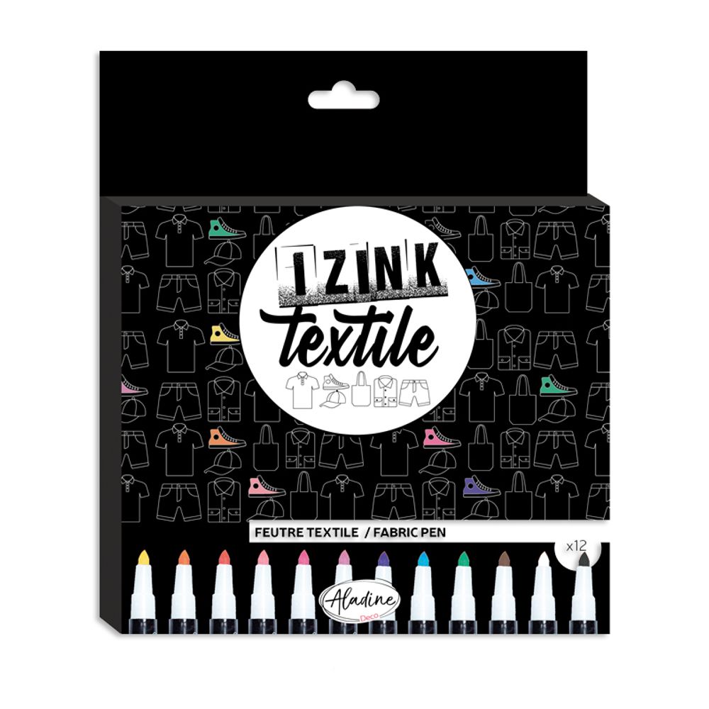 Textilní fixy Aladine sada 12 ks Aladine