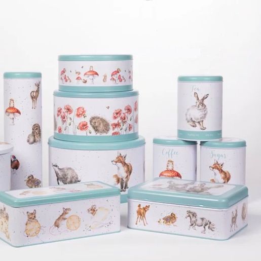 Sada plechových dóz  Wrendale Designs "The Country Set", 3 ks - Lesní zvířata