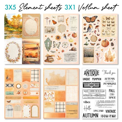 Kreativní blok Studio Light Mixed Paper Pad, A5, 42 l. - Podzimní pohoda