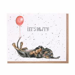 Narozeninové přání Wrendale Designs "Let’s Pawty!" - Jezevčík