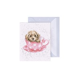 Dárková kartička Wrendale Designs "Teacup Pup" - Pes v hrnku