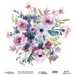 Rýžový papír Cadence, 30x30 cm - Růžová kytice