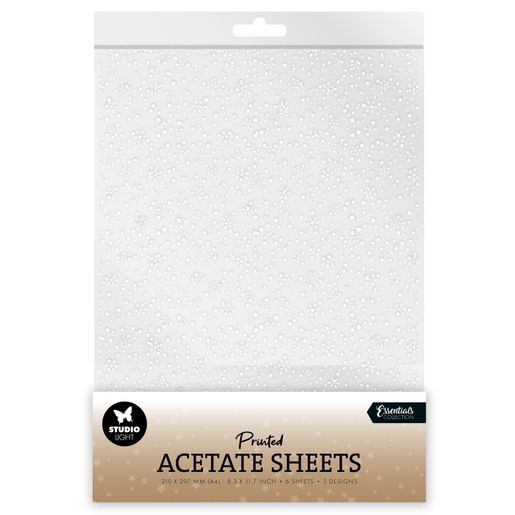 Acetátová fólie Studio Light, A4, 6 ks - Bílé vločky