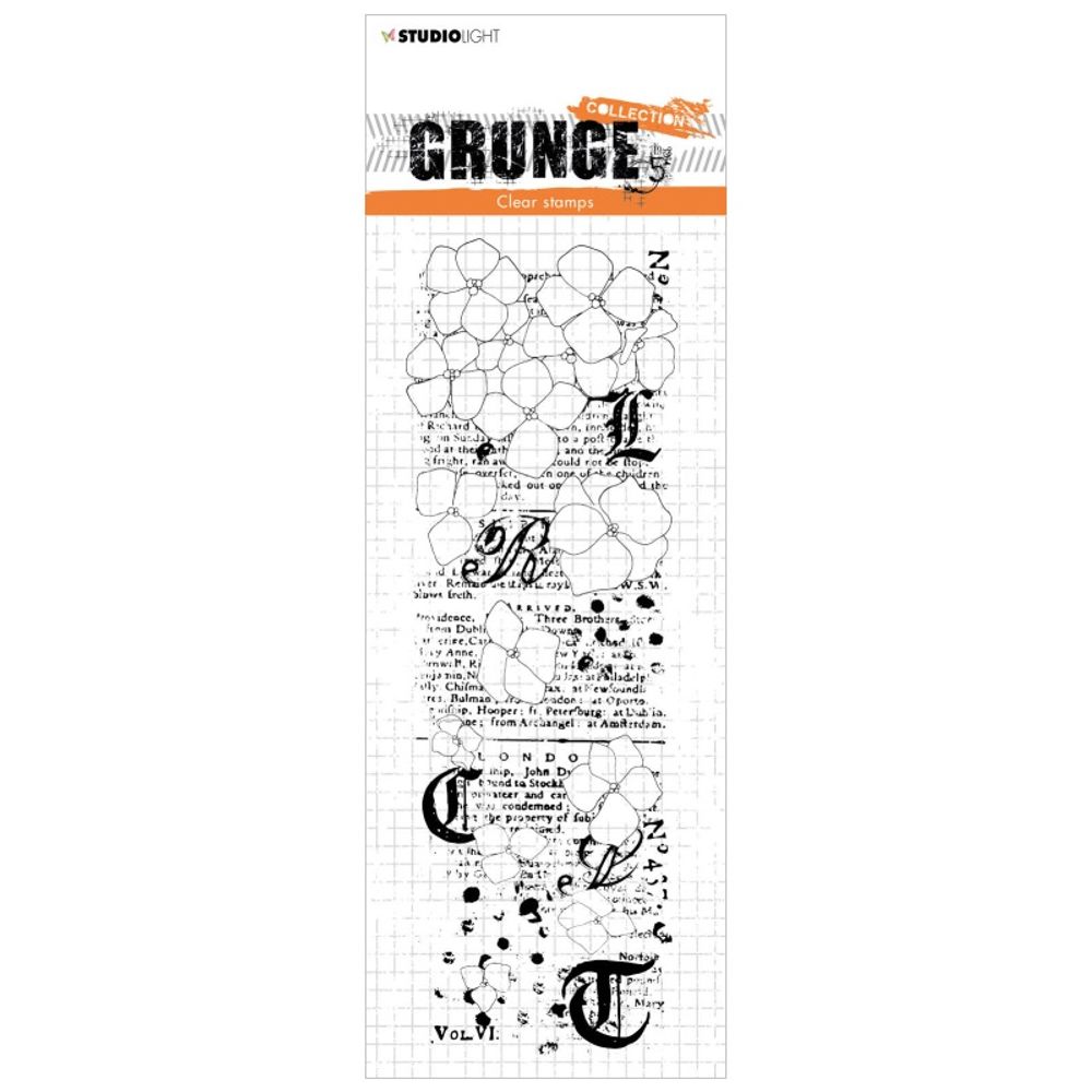 Studio Light Gelové razítko Studio Light "Grunge", 21x7,4 cm - Hortenzie