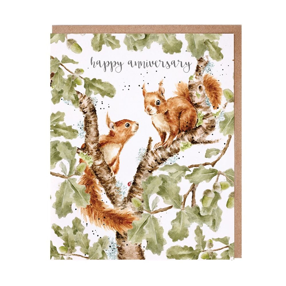 Wrendale Designs Přání k výročí Wrendale Designs "Another Year Squirreling Around" - Veverky