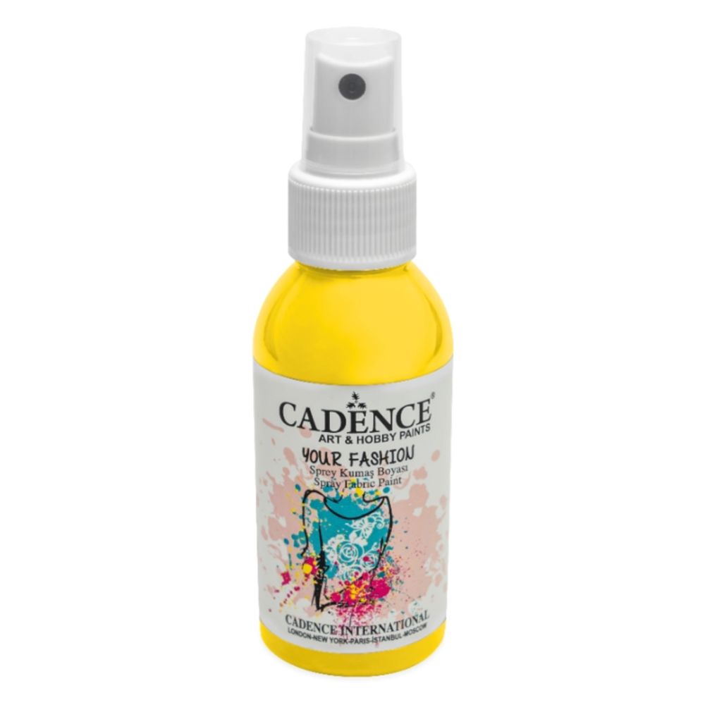 Levně Cadence Barva na textil Cadence Your Fashion, 100 ml - VYBERTE ODSTÍN - Barva na textil ve spreji Cadence Your Fashion, 100 ml - lemon yellow, citrónově žlutá