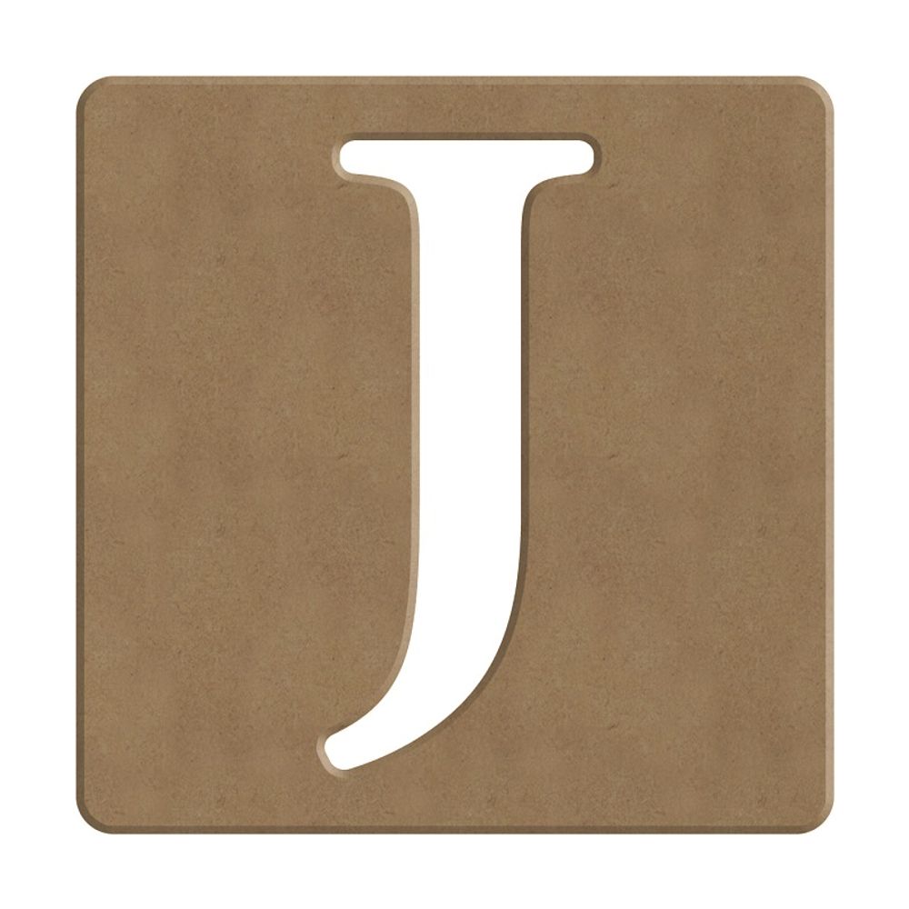 Gomille Dřevěný výřez k dekoraci Gomille, 10 cm - Scrabble abeceda - VYBERTE PÍSMENO - Dřevěný výřez k dekoraci Gomille, 10 cm - Scrabble písmeno J