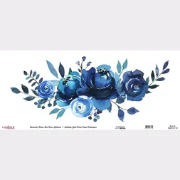 Rýžový papír Cadence v roli, 30x68 cm - Modrá kytice